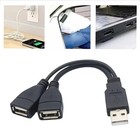 Usb 2 0 A Male To 2 Dual Usb Female Jack Y Splitter Hub Power Cord Adapter Cable