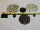 Vtg Metal Glass Ceramic pottery Flower Frog Floral Arrangement Dazey Golden Lot