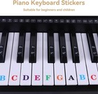 Piano Keyboard Stickers For 88 61  54 49 Key  Colorful Transparent Removable