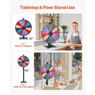 Uimoso 24-inch Spinning Prize Wheel With Adjustable Stand And 14 Colorful Slots