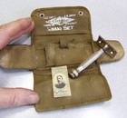 Gillette   J5455 1918 Propery Us Army Wwi Military Soft Khaki Safety Razor Set