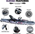 Inflatable Fishing Kayak With Pedal Drive Movable Seat Hand Pump   Paddle   Bag