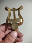 Vintage Brass Music Stand Sheet Music Holder Harp Lyre Instrument Marching Band