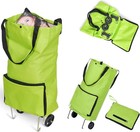 Shopping Cart With Wheels Tug Foldable Grocery Carts Large Capacity Supermark   