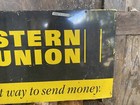 Vintage Western Union Double Sided Tin Sign