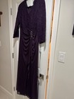 Alex Evening Purple Gown With 3 4 Sleeves  Nwt
