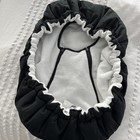 Cozy Cover Infant Carrier Cover Black   White Fleece  Warm Unisex