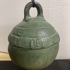 Vintage Tribe Bronze Round Elephant Bell   Stand