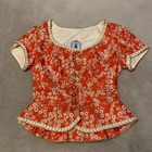 Vintage Dirndl Strasser Trachten Top   Skirt Set Red Bavarian Oktoberfest Rare