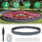 20-100pcs Non-digging Landscape Edging Gray Lawn Garden Gray Diy Edging Border