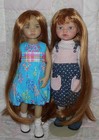 Monique Custom Made Doll Wig Sz 7 8 Strawberry Very Long Straight Hair wispy Bng