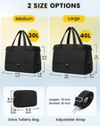 Vorspack 30l Duffle Bag For Women With Shoe Compartment Toiletry Bag  Black     