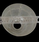 Vintage Frosted Glass Lamp Shade With Scalloped Design 6  Diameter