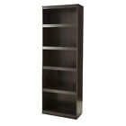 71  Tall Adjustable Framed 5-shelf Wood Bookcase Storage Shelving Wide Bookshelf