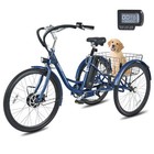 Viribus 350w 7 Speed  24  26   Electric Adult Tricycle Trike W motor Dual Chains