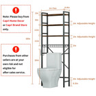 Over The Toilet Storage Shelf 4-tier Freestanding Bathroom Organizer Brown