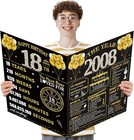 Large 18th Birthday Card With Envelope  Black Gold Happy 18th Birthday Giant    
