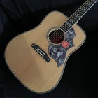 Factory Flower bird Solid Spruce Top Acoustic Guitar Koa Back side Free Ship B1g