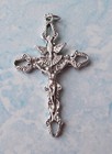 Holy Spirit Crucifix W Matching Centerpiece italy for Rosary Making silvr Finish