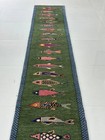 Hand Knotted Koi Fish Runner Rug     Handmade Wool Area Rug  Green