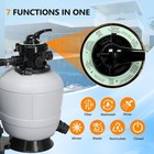 Sand Filter Above Ground 3 4hp Pool Pump 3435gph Flow 13  For Spas Grey   Black