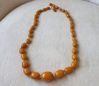 Vintage Prayer Beads Bakelite Butterscotch Amber Eggyolk