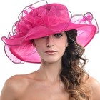 Kentucky Derby Church Dress Hat Bridal Tea Party Wedding Hat Wide Brim 9 Colors