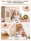  Playhouse 2 In 1 With Padded Mat And Lights  Large Play Tent With 2 Doors