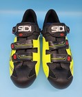Sidi Carbon Cycling Shoes Mens Size 45 Eu Yellow Neon Black Biking Road Nice  