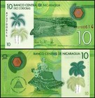 Nicaragua 10 Cordobas  2019  P-209a 2  Unc  Polymer X 100 Pcs Bundle Pack