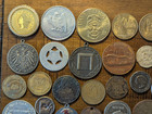 Large Junk Drawer Good For Trade Token Medal Commemorative Coin Pendant Lot