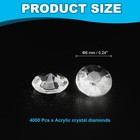 4000 Pcs Acrylic Wedding Table Diamonds 6mm Crystals Gems White