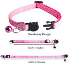 Cat Collar With Bell 4 Pack Durable Breakaway Adjustable Reflective Cat Collars