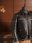 Vegetable Tanned Horsehide Classic Hartman Retro Aviator Leather Jacket