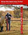 4ft Woven Wire Fence Stretcher Bar 5 Wedges Heavy Duty Farm Field Tensioner Tool