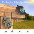 Gmox 4pcs Solar Powered 4g Lte Cellular 2k Ptz Trail Camera Hunting Cam Sim Card