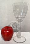 Vintage Set Of 6 Libbey Rock Sharpe Oradea 7 3 4  Water Glasses Floral Cut  1013