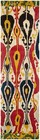 Safavieh Ikat Collection Runner Rug-2 3 X 8   Cream   Green  Handmade Wool 
