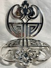 Primrose Lotus Silver Plated Set Of 2 Trivets Italy