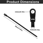 Jiozermi 100 Pcs 8 Inch Black Zip Ties With Screw Hole  50 Lbs 8