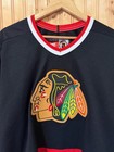 Vintage 90s Nike Team Nhl Chicago Blackhawks Alternative Black Hockey Jersey