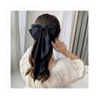 1pc Satin Hair Bows For Women Large Hair Barrettes Ribbon For Girls Giant Long B