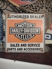 Vintage Harley Davidson Old Porcelain Metal Sign Motorcycle Dealer Sales Parts