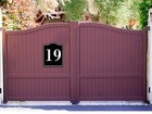 19 Bay Garage Door Plate Field Lane Gate Number Black Aluminum Composite Sign