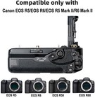 Bg-r20 Battery Grip For Canon R5 Mark Ii  R6 Mark Ii  Eos R5 R6  Dual Lp-e6 V   