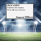 Nierbo Huge Large Projector Screen 300 Inch Of Thick 300 Inch  White Canvas