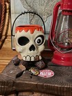 What s Cookin  Ltd Ed 36oz Spooky Skull Tiki Mug   Coaster  Bone Shakin  White