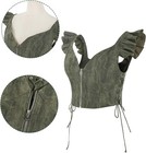 Corset Top Medieval Renaissance Victorian Blouse Shirt Costume Halloween Cosplay