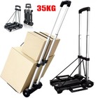 35kg Collapsible Folding Hand Truck Dolly Portable Trolley Luggage Push Cart Us