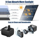 Solar Powered Water Fountain Pump W  4 Nozzles Fountain Kit For Bird Bath ponds